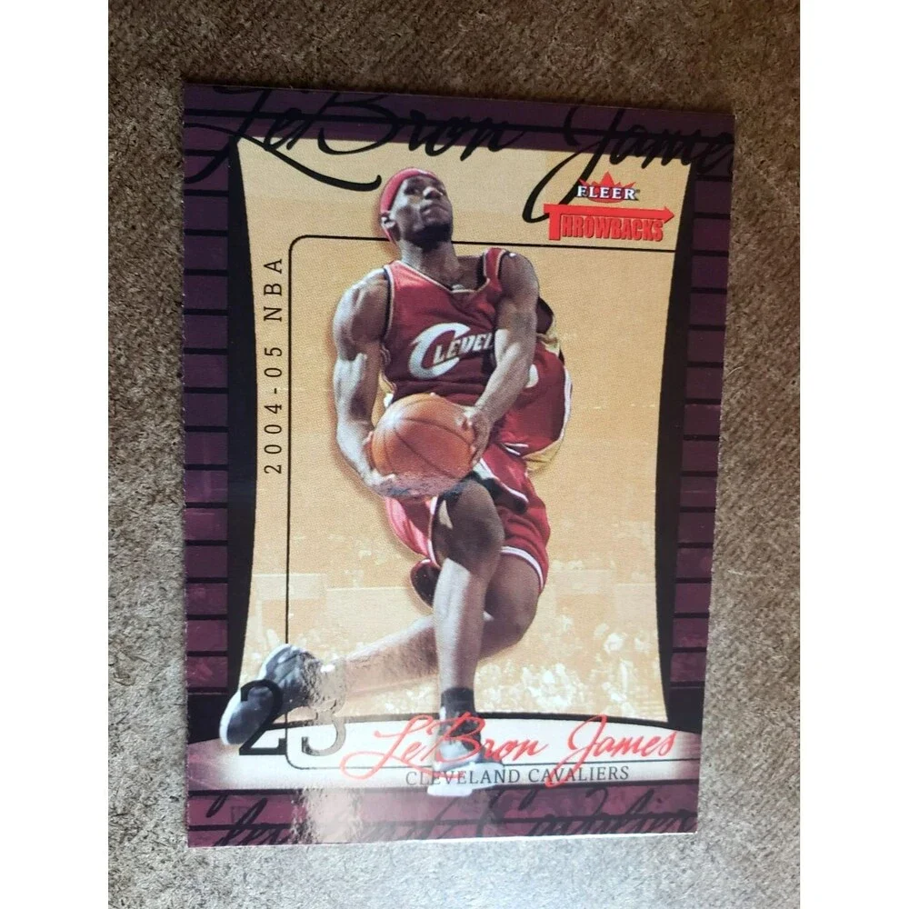 20004-2005 Fleer LEBRON JAMES THROWBACKS NBA Trading Card 23 CLEVELAND CAVALIERS